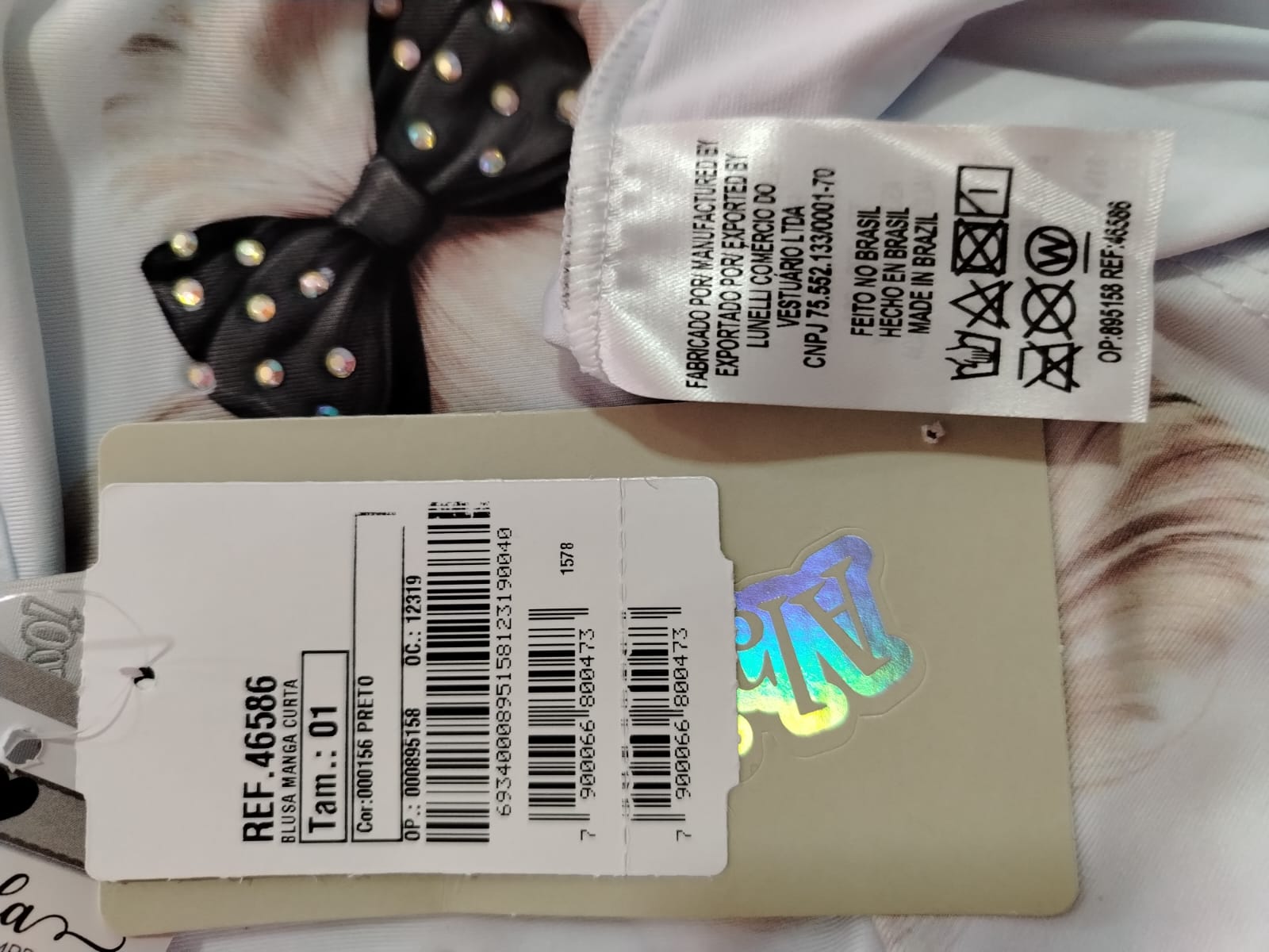 BLUSA MC FEM INF ESTAMPA BRILHO 46586 TAMANHO 1 - Imagem 4
