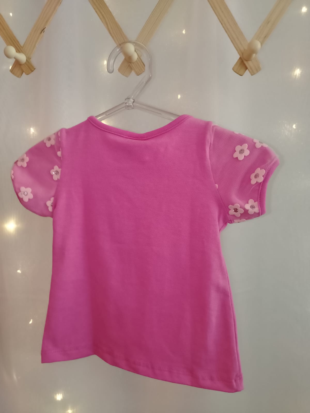 Blusa Menina Rosa Borboleta Flores Ref.09908533 tamanho 1 - Imagem 3
