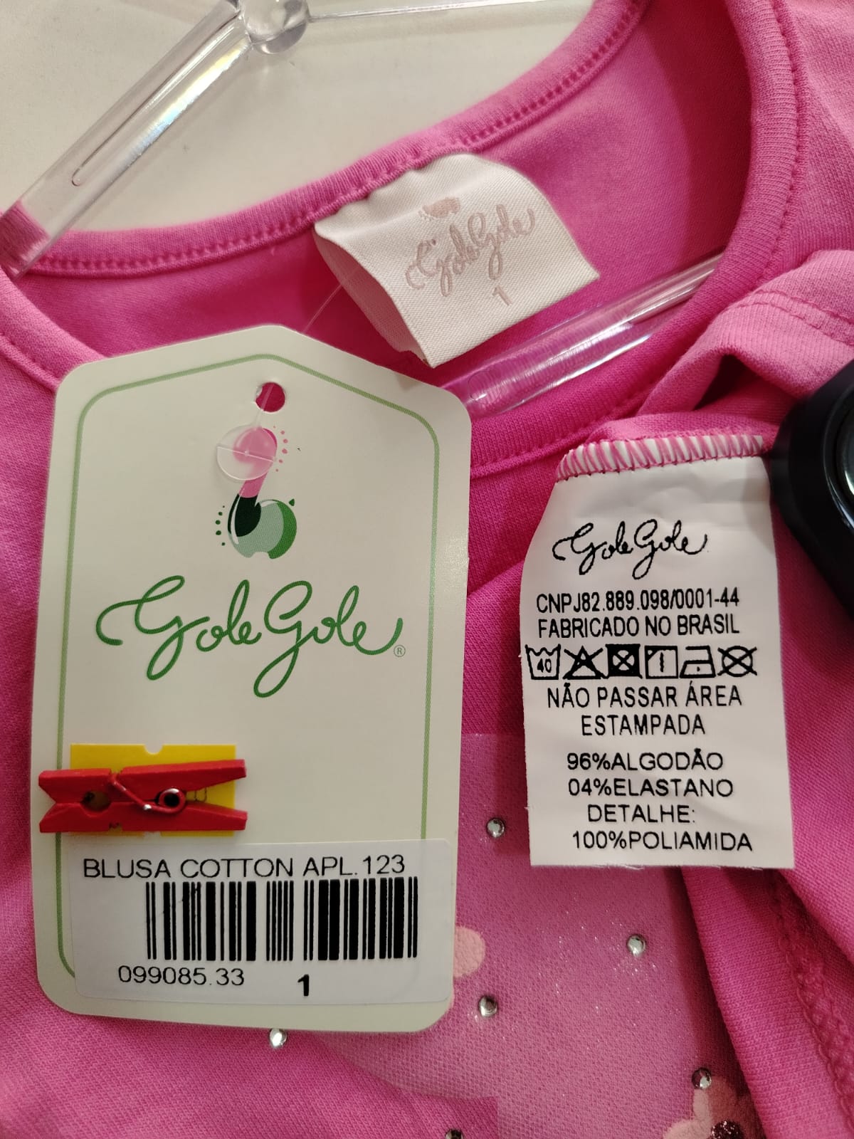 Blusa Menina Rosa Borboleta Flores Ref.09908533 tamanho 1 - Imagem 4