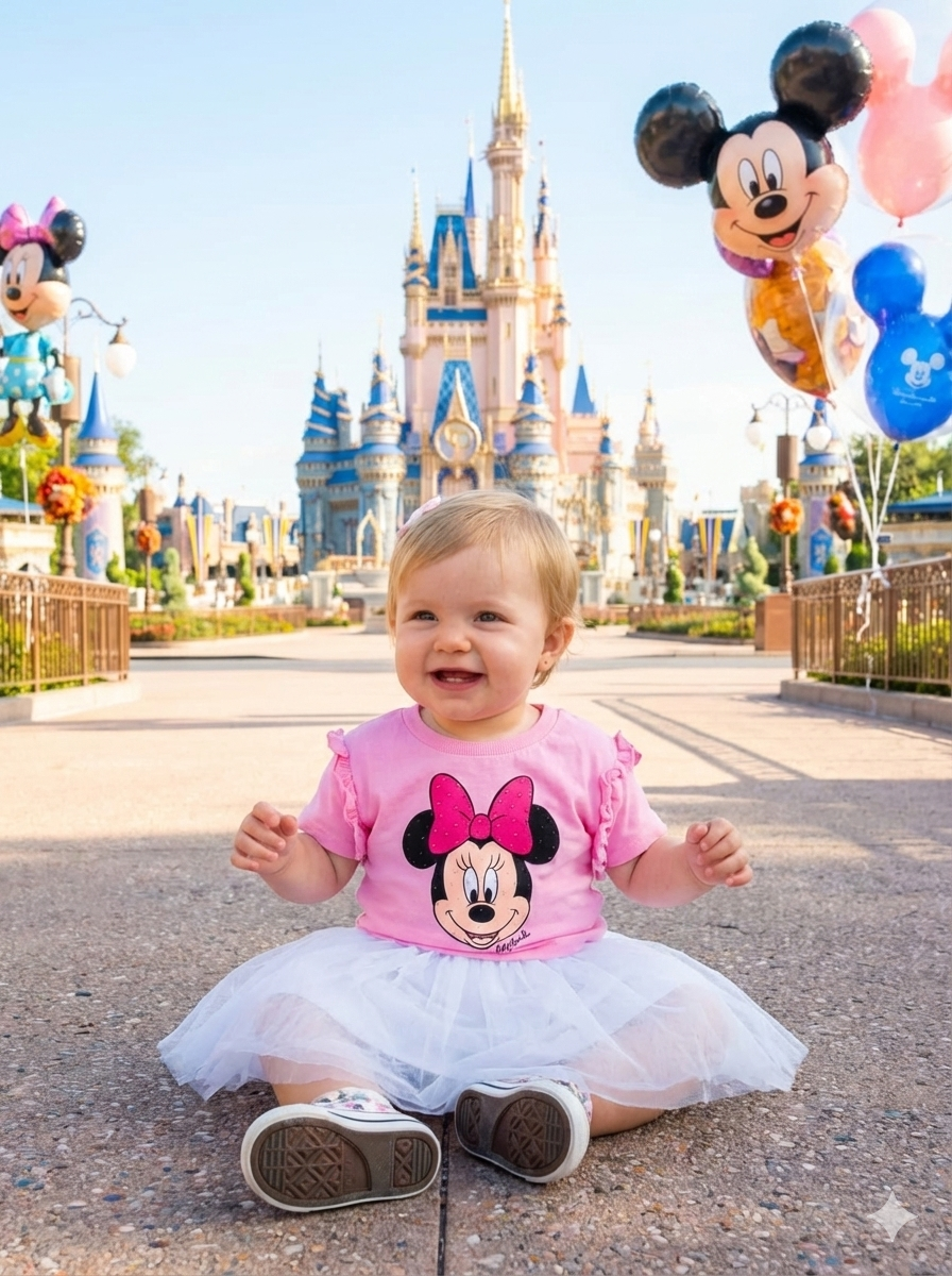 Blusa Minnie Mouse Rosa Infantil Tam 01 (Ref. 10.24.03720)