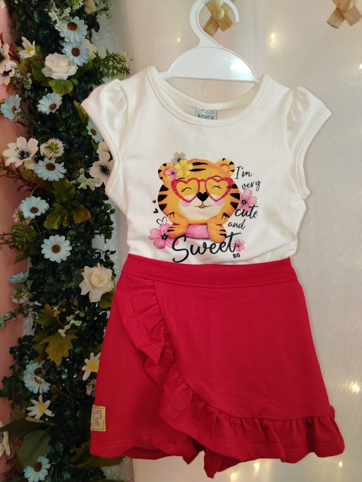 CONJ FEM INF MC SHORTS SAIA TIGRE17170 TAMANHO 1 - Imagem 2