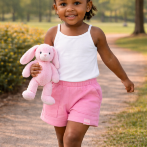 SHORTS FEM INF MOLETOM BOLSOS 45242 TAMANHO 1 ROSA