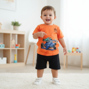 CONJ MASC MC ESTAMPA INF 1000581 TAMANHO 1 Laranja