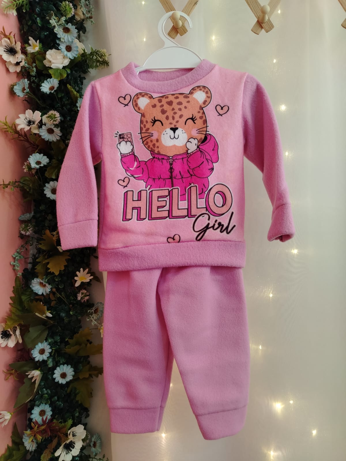 Conjunto Soft Feminino Hello Girl Rosa 2023 tamanho 1 - Imagem 2