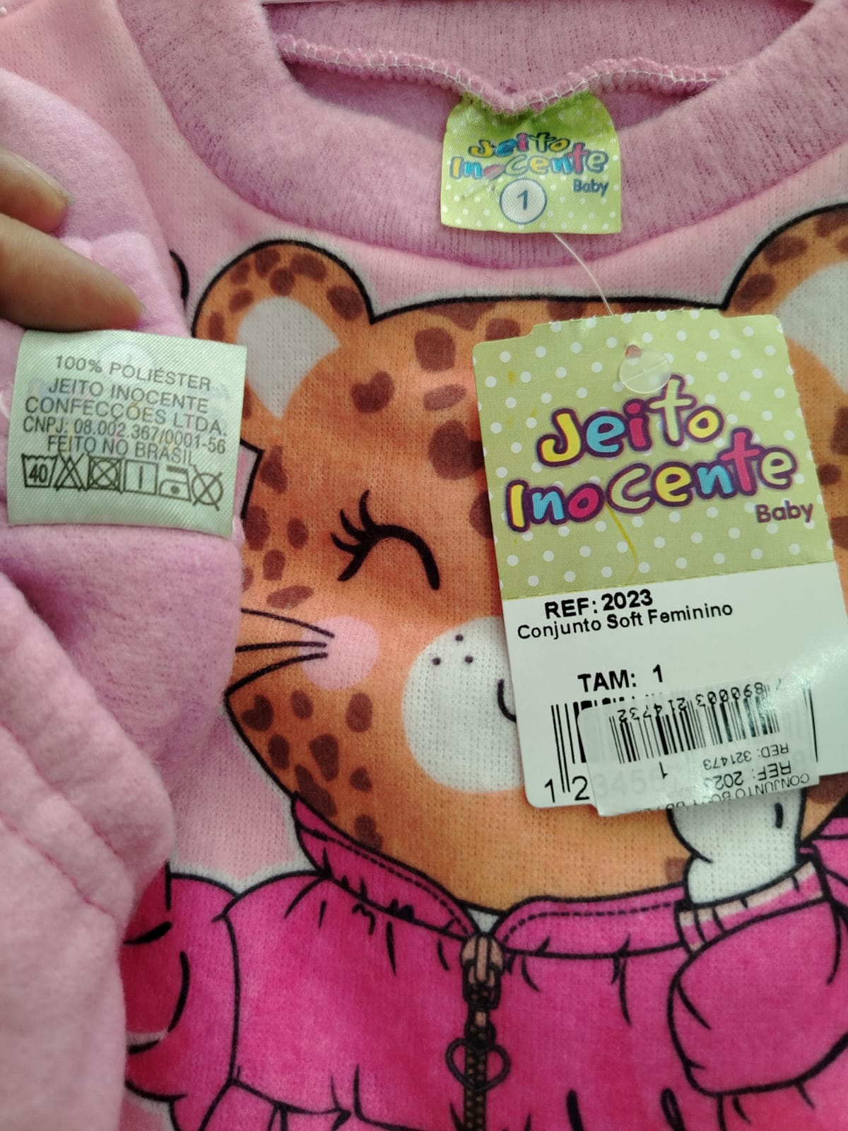 Conjunto Soft Feminino Hello Girl Rosa 2023 tamanho 1 - Imagem 3