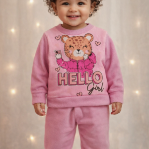 Conjunto Soft Feminino Hello Girl Rosa 2023 tamanho 1