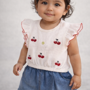 Conjunto Jeans Menina Cerejinha Ref. 80391 TAMANHO 1