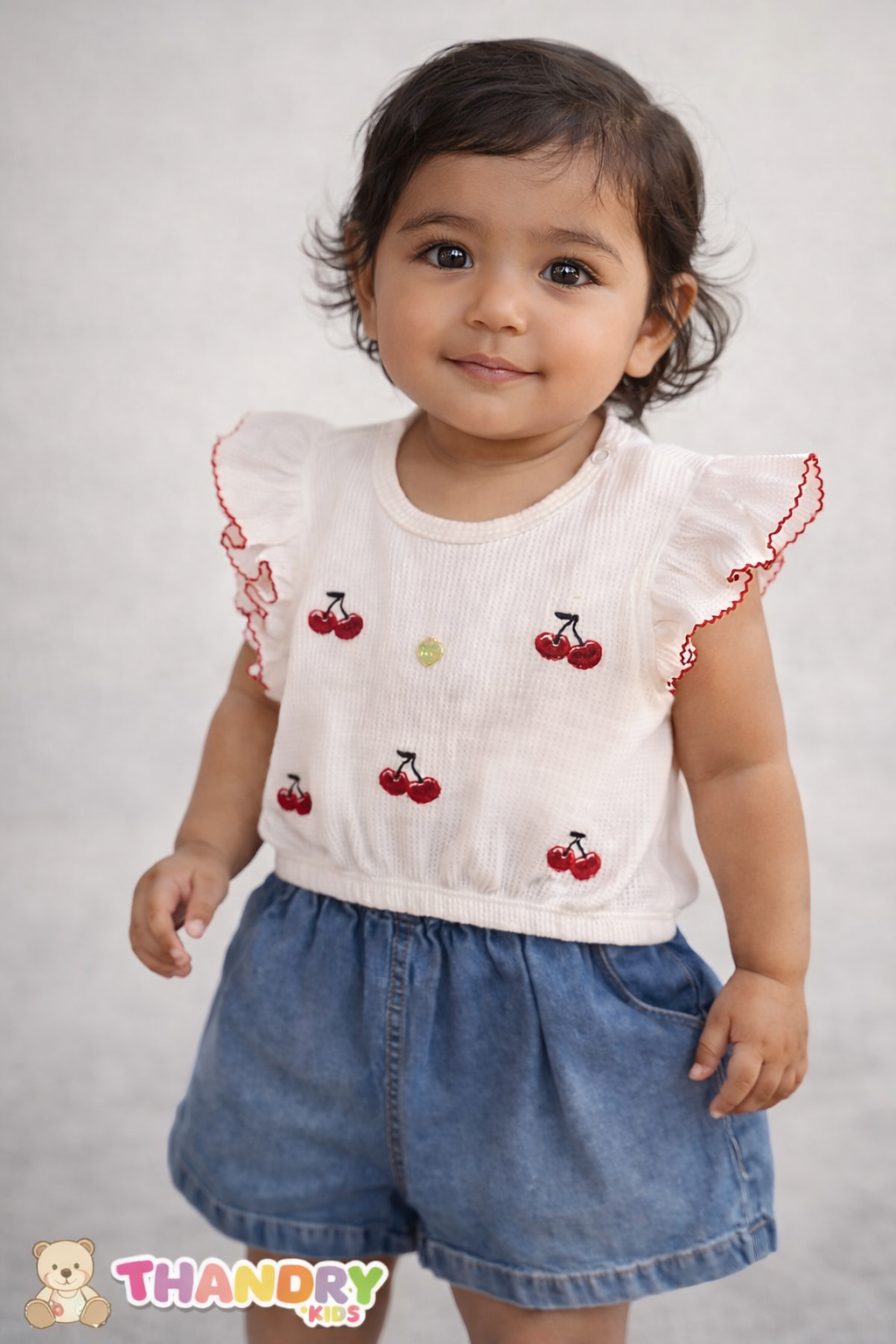 Conjunto Jeans Menina Cerejinha Ref. 80391 TAMANHO 1