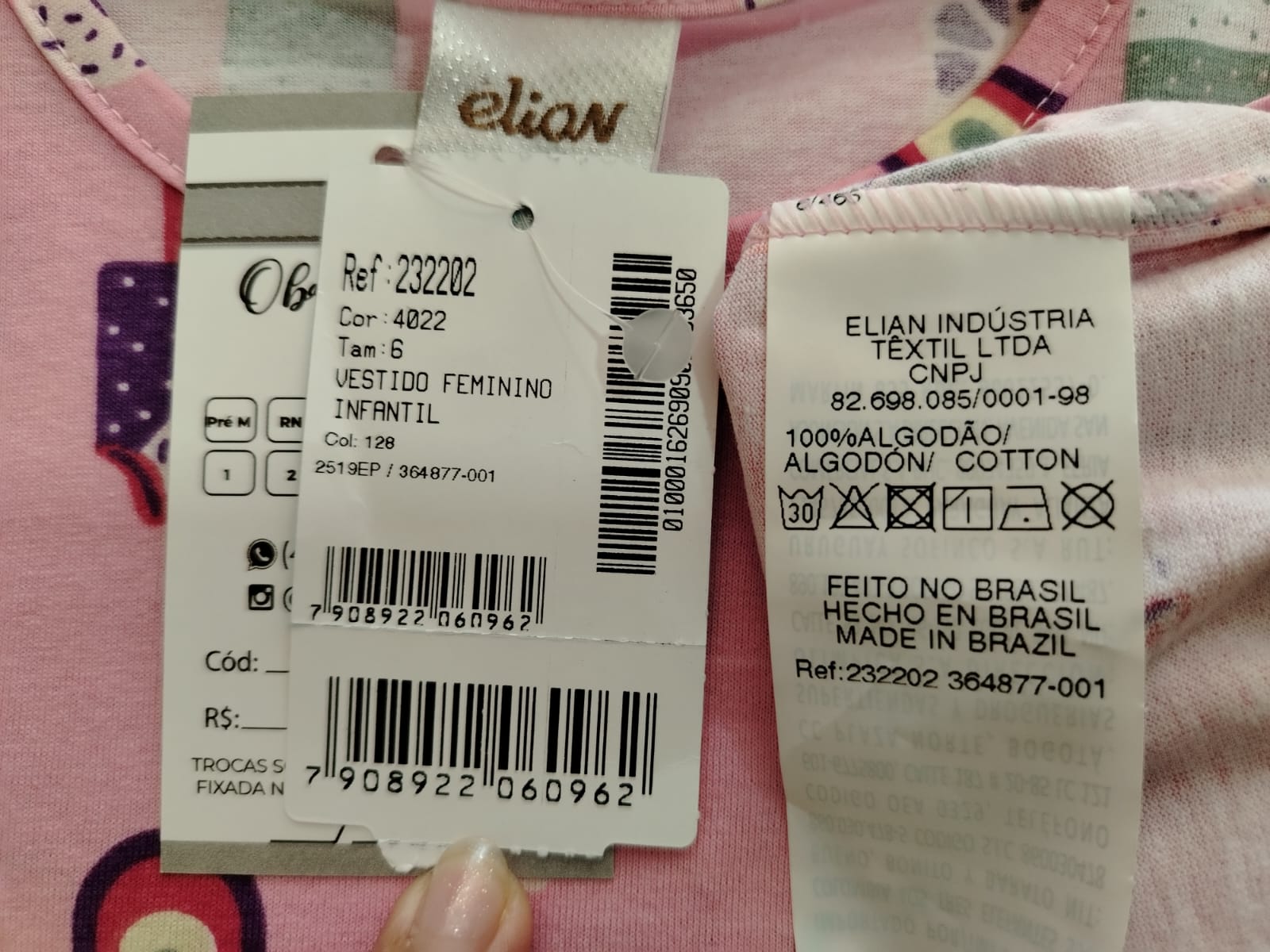 VESTIDO MC INF ESTAMPA PICOLES 232202 TAMANHO 6 - Imagem 4