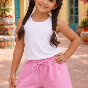 SHORTS FEM LISO CORDAO  50038 TAMANHO  6 rosa