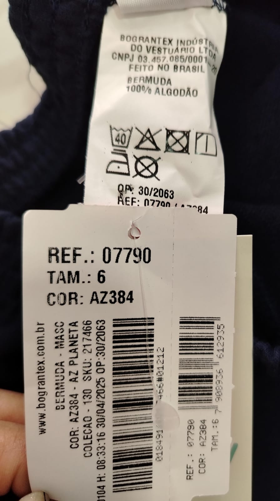 BERMUDA MASC INF MOLETOM BOLSO 07790 TAMANHO 6 - Imagem 4