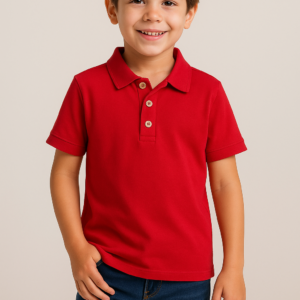 Camiseta Polo Menino Vermelha 09902411 TAMANHO 4