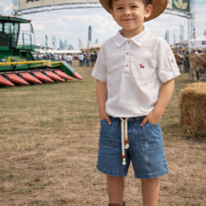 CONJ MASC INF CAMISA BERMUDA JEANS   5096 TAMANHO 4