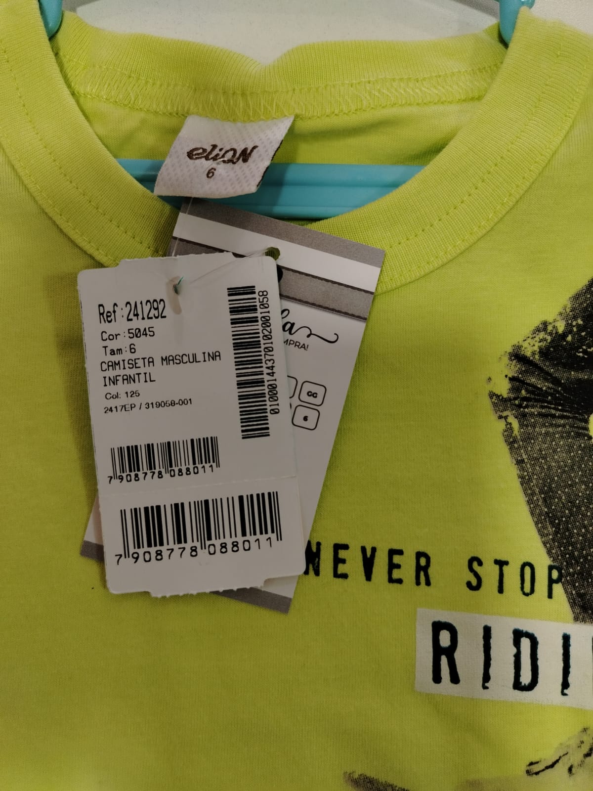 CAMISETA MC MASC INF RIDING 241292 TAMANHO 6 - Imagem 5