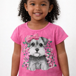 BLUSA FEM MC INF CACHORRINHA FLOR 1000685 TAMANHO 4