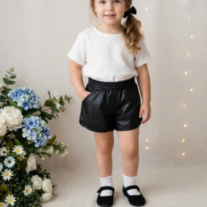 Short Menina Lunedi  09840802 Preto Cirrê  4 anos