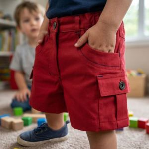 Shorts Menino 23263 Vermelho 4 Anos