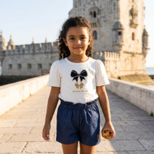 CONJ MC FEM INF MANGA BABADO LACO  22883 TAMANHO 4