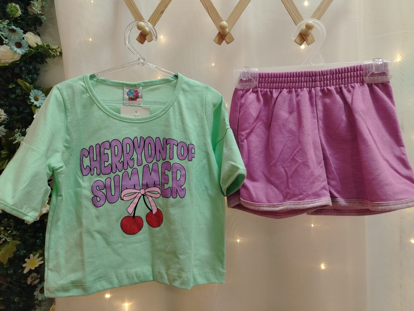 CONJ MC FEM INF SUMMER CEREJA 1084 TAMANHO 4 - Imagem 2