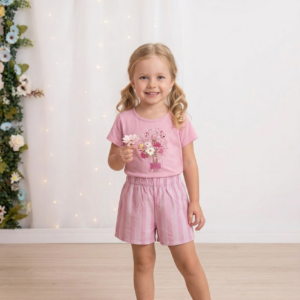 CONJ MC FEM INF FLORES VASO 232272 TAMANHO  4