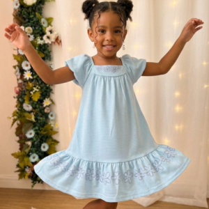 VESTIDO INF MC FLORZINHAS BARRA 232227 TAMANHO 4