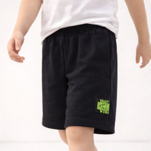 BERMUDA MASC INF MOLETOM BOLSO 07790 PRETO TAMANHO 4