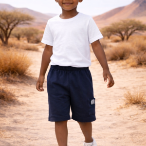 BERMUDA MASC INF MOLETOM BOLSO 07790 AZUL TAMANHO 4