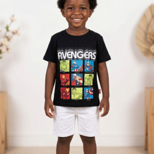 CAMISETA MC MASC AVENGERS VINGADORES 03696 TAMANHO 4 PRETO