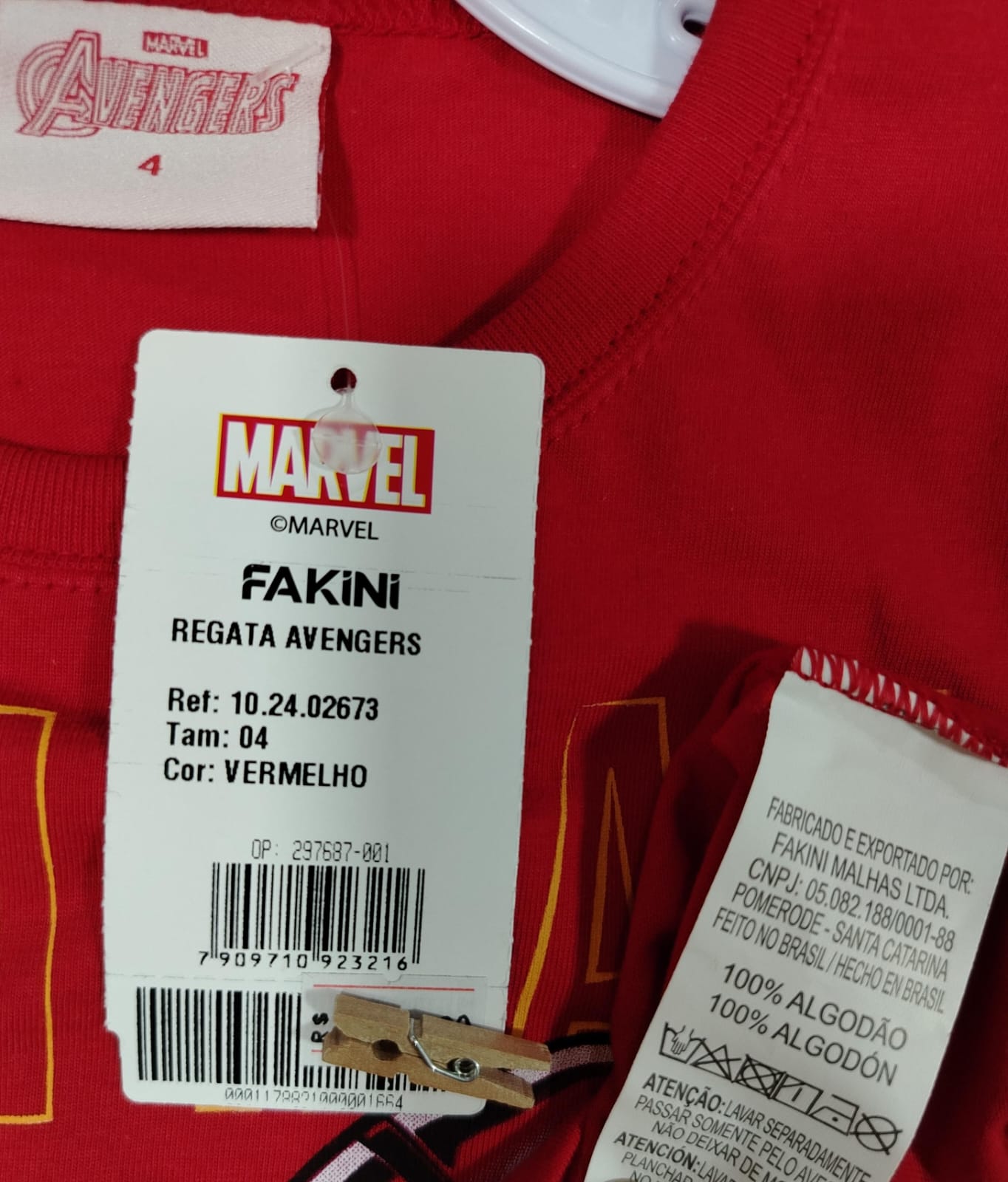 REGATA MASC INF AVENGERS MARVEL HOMEN DE FERRO 02673 TAMANHO 4 - Imagem 4