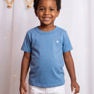 Camiseta Masculina Infantil   851300193 Azul Imperial TAMANHO 4