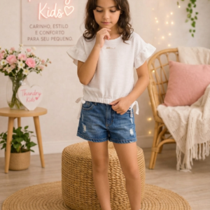 BLUSA MC FEM INF LACOS RENDA 3650176 TAMANHO 10