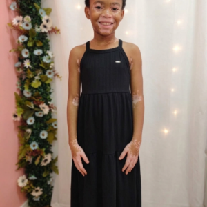 VESTIDO FEM JUV ALCINHA CANELADO  50066 TAMANHO 10