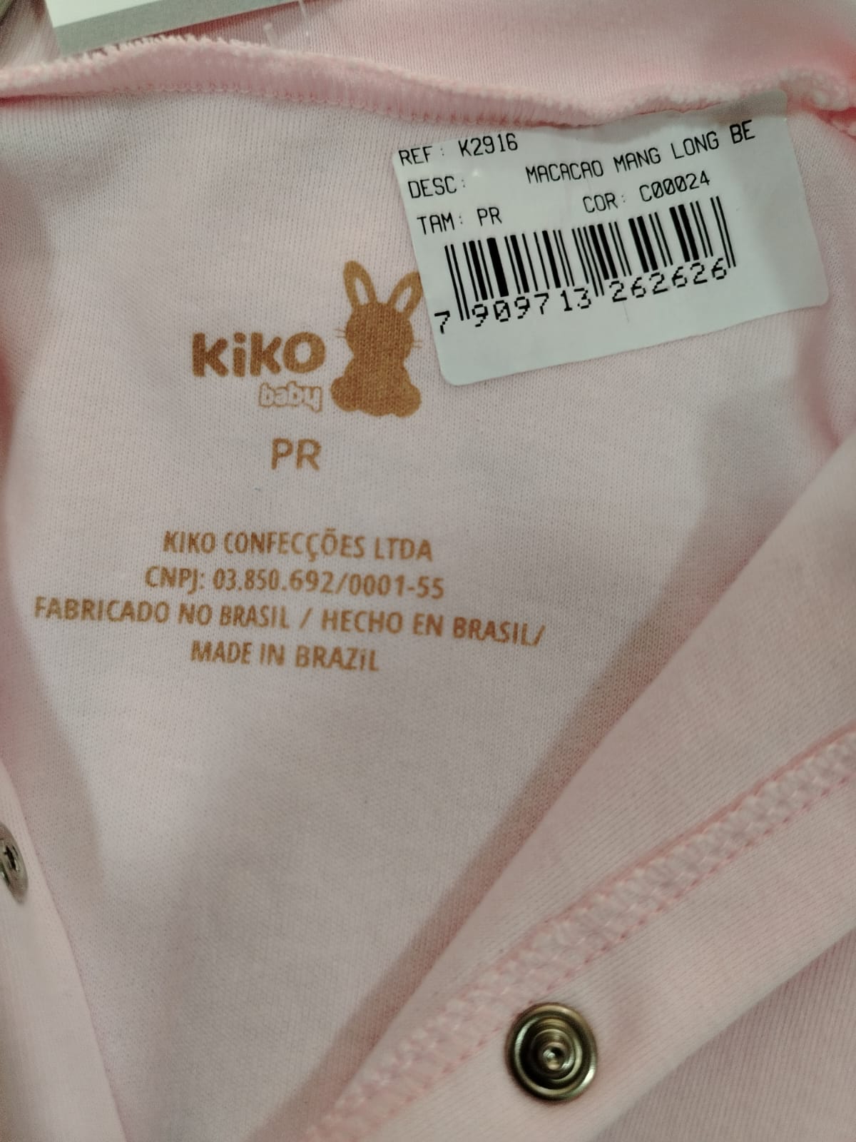 MACACAO LONGO FEM SUEDINE REF2916 sortidos TAMANHO PREMATURO - Imagem 2