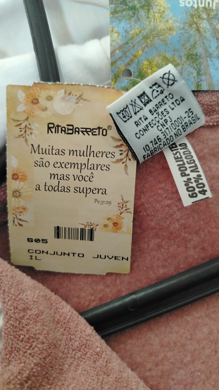 CONJUNTO JUVENIL Rita Barreto 605 Rosa Queimado Tamanho 10 - Imagem 7