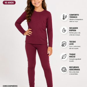 CONJUNTO TERMICO BLUSA E CALCA  30840J   PHO Kids 30840J 10 anos