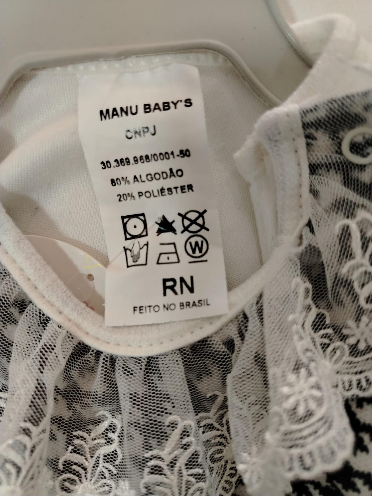 Macacão Bebê Menina Ursinhas com Renda TAMANHO RN - Imagem 6