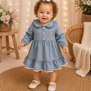 Vestido Infantil Jeans Love Ref. 6965 Menina G