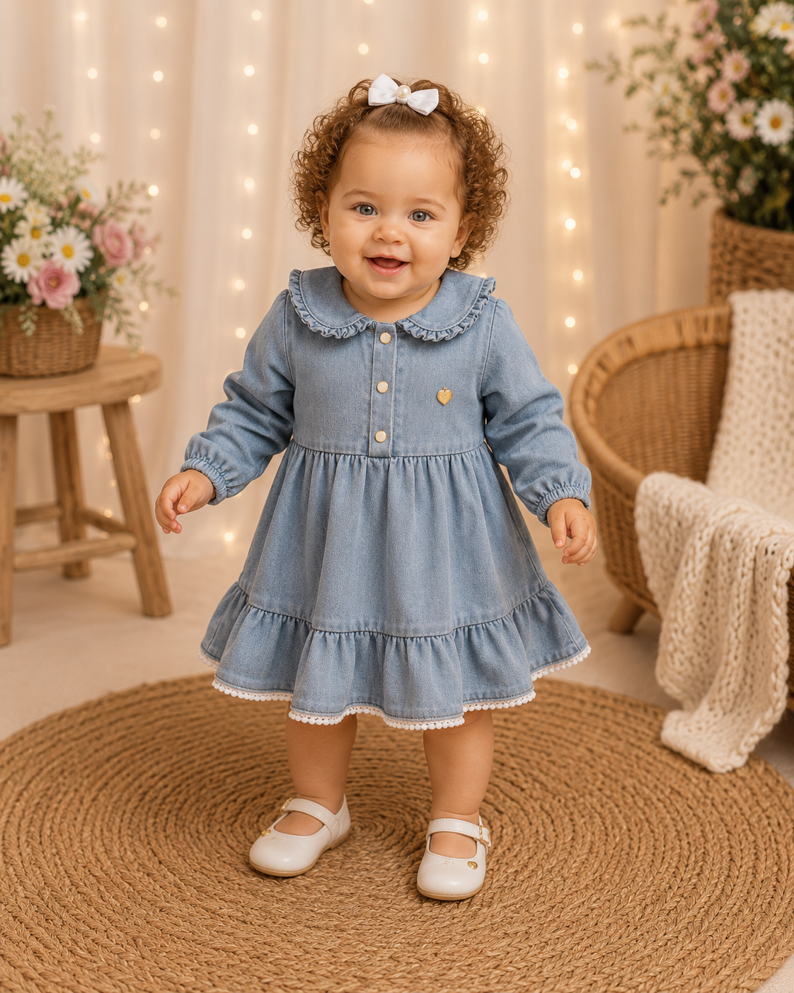 Vestido Infantil Jeans Love Ref. 6965 Menina G
