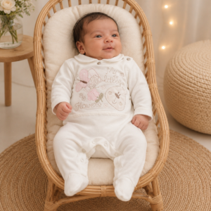 Macacão Bebê  Off White Little Flowers  700 Tamanho RN