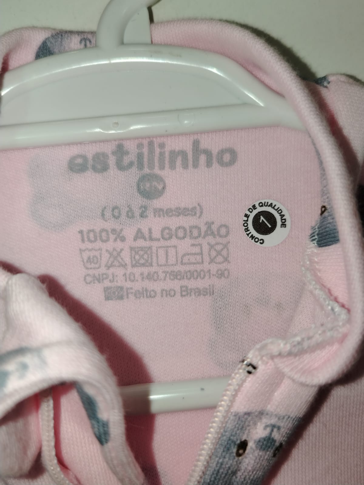 Macacão Longo de Bebê Sued Bear Rosa com Zíper 0201310- RN - Imagem 4