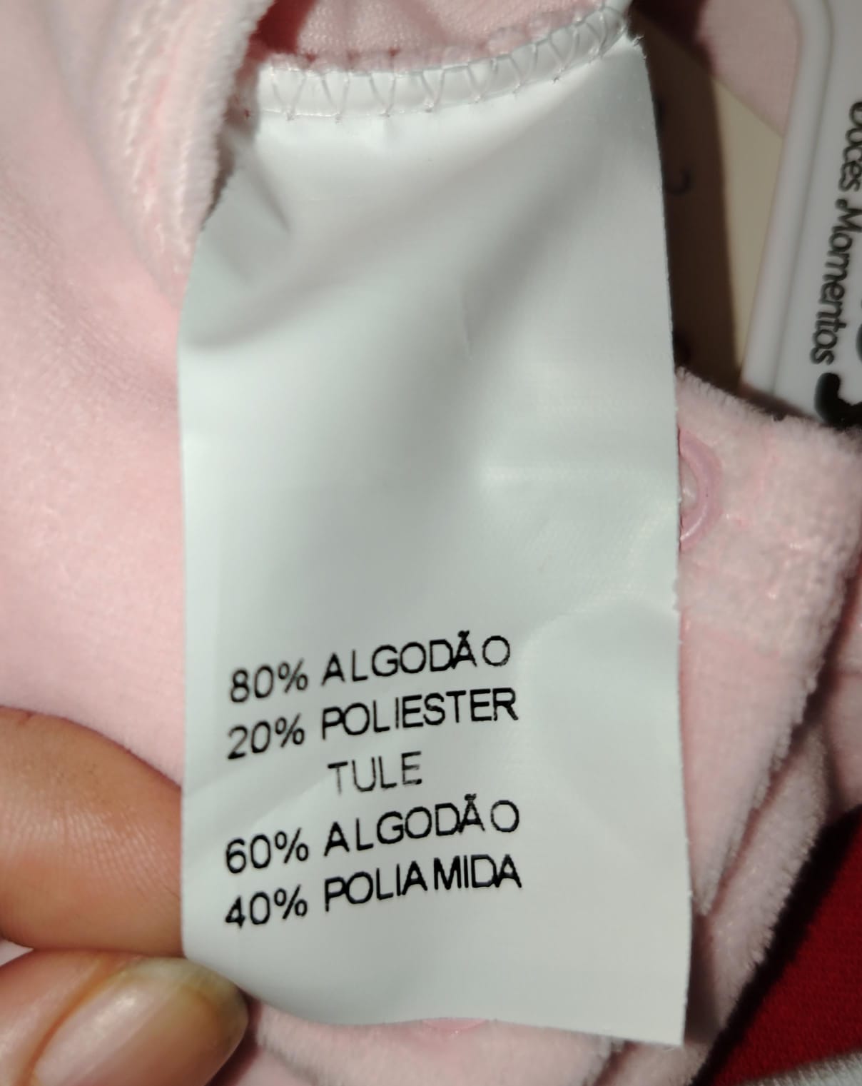 Macacão Longo de Bebê em Plush com Bordado Flores e Renda Tule PP - 7013 - Imagem 6