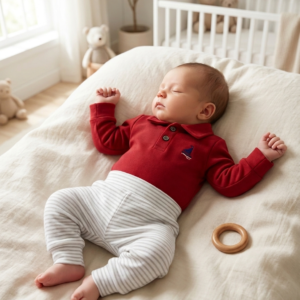 Boby e calça Bebê 3496  Plush Ursinho Marinho/Bege Tamanho P