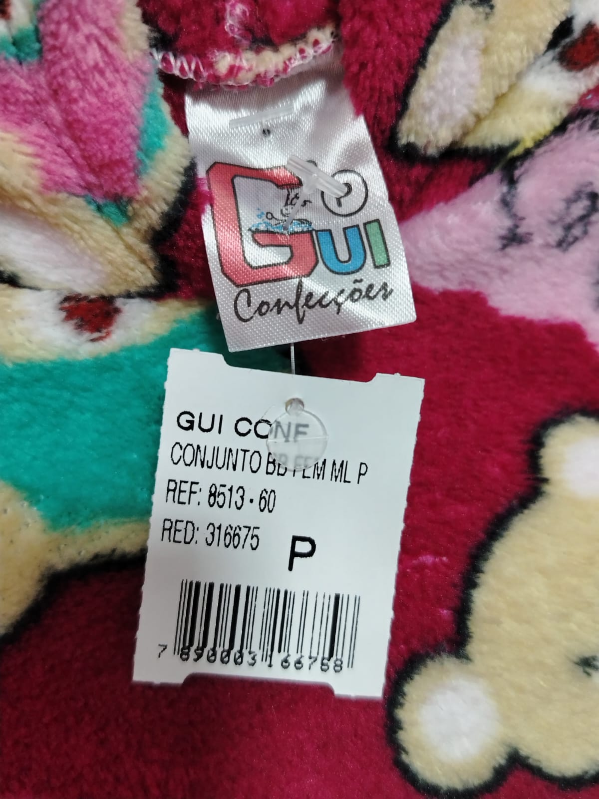 Conjunto Soft com Capuz Ursinhos 851360 Vermelho Tamanho P - Imagem 4