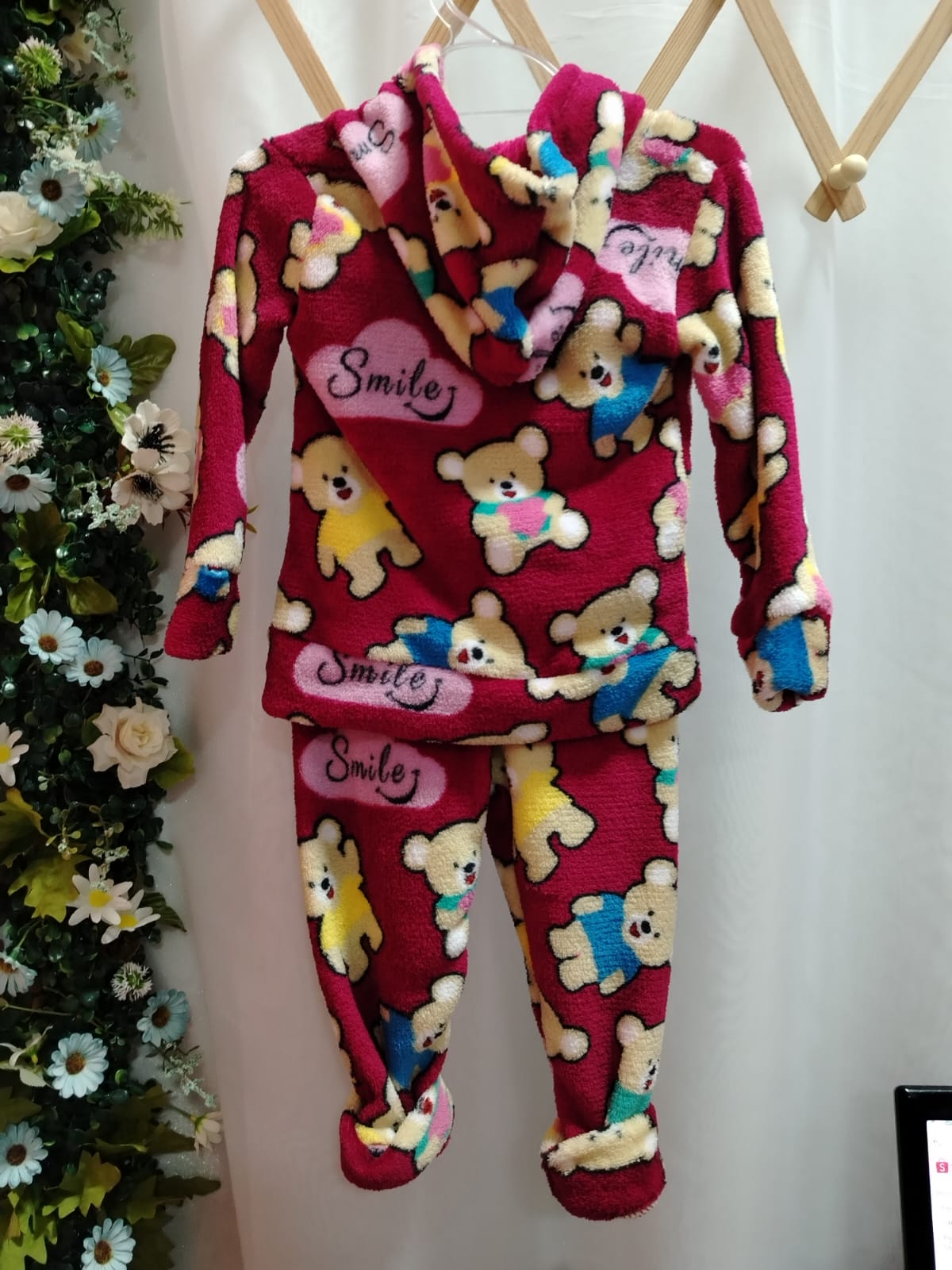 Conjunto Soft com Capuz Ursinhos 851360 Vermelho Tamanho P - Imagem 3