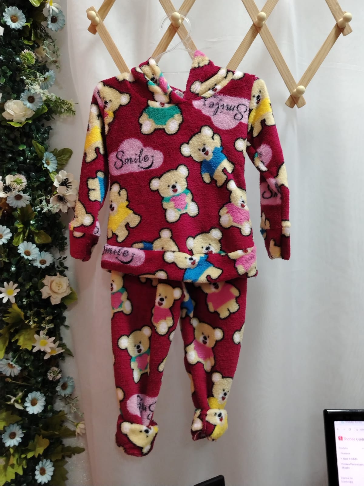 Conjunto Soft com Capuz Ursinhos 851360 Vermelho Tamanho P - Imagem 2