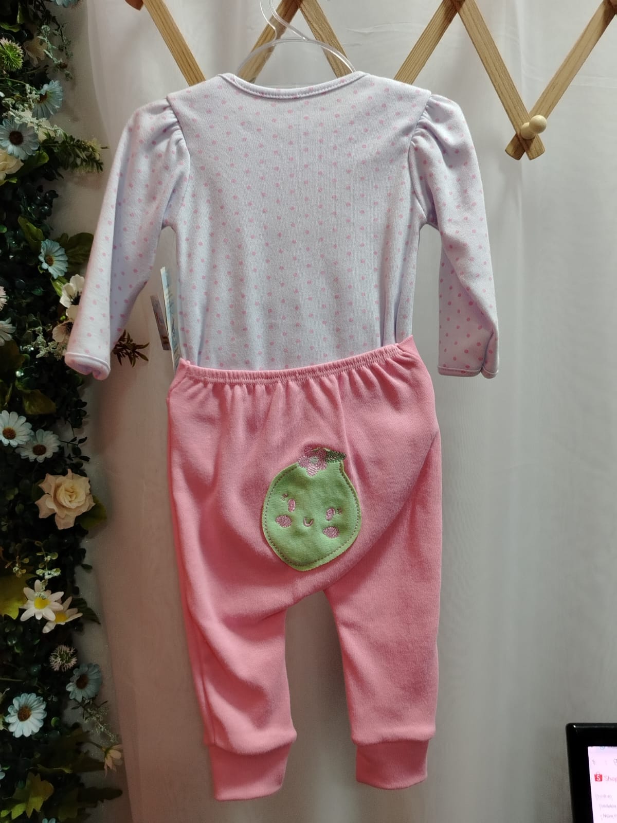 Conjunto Body 0306081 Longa Bordado Limão e Calça-Tamanho M - Imagem 4