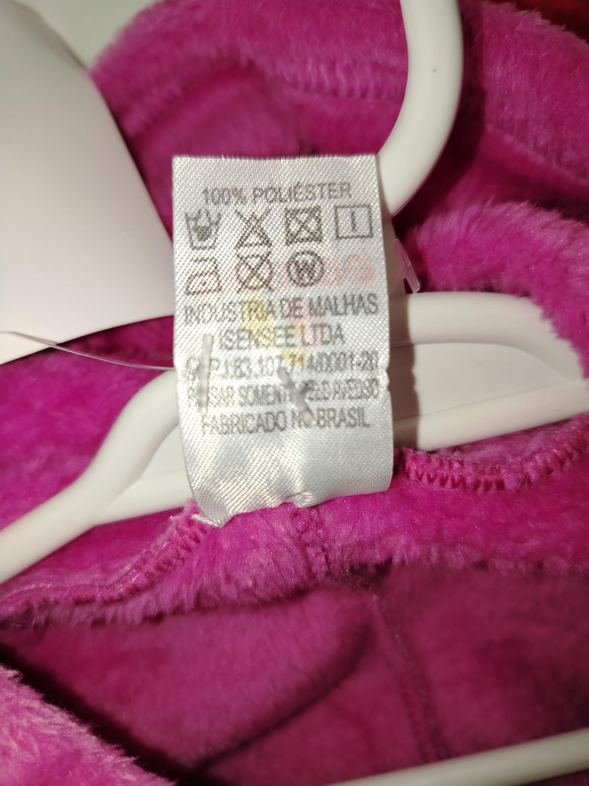 Macaquinho Soft Plush Capuz Rosa Pink 25201 tamanho P - Imagem 4