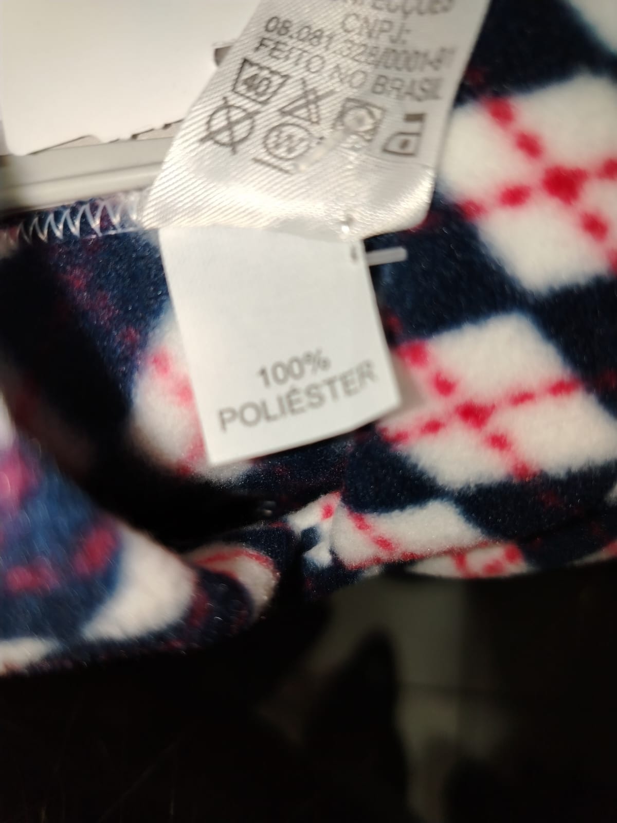 Macacão Soft 6539 com Capuz Estampa Xadrez Argyle Tamanho P - Imagem 4