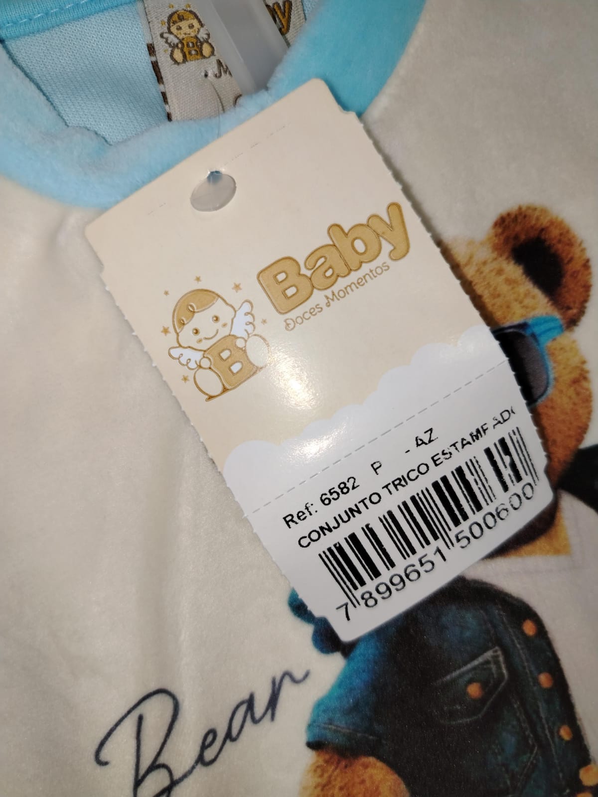 Conjunto Peluciado Soft Azul Urso Bear Ref 6582 P - Tamanho P - Imagem 5