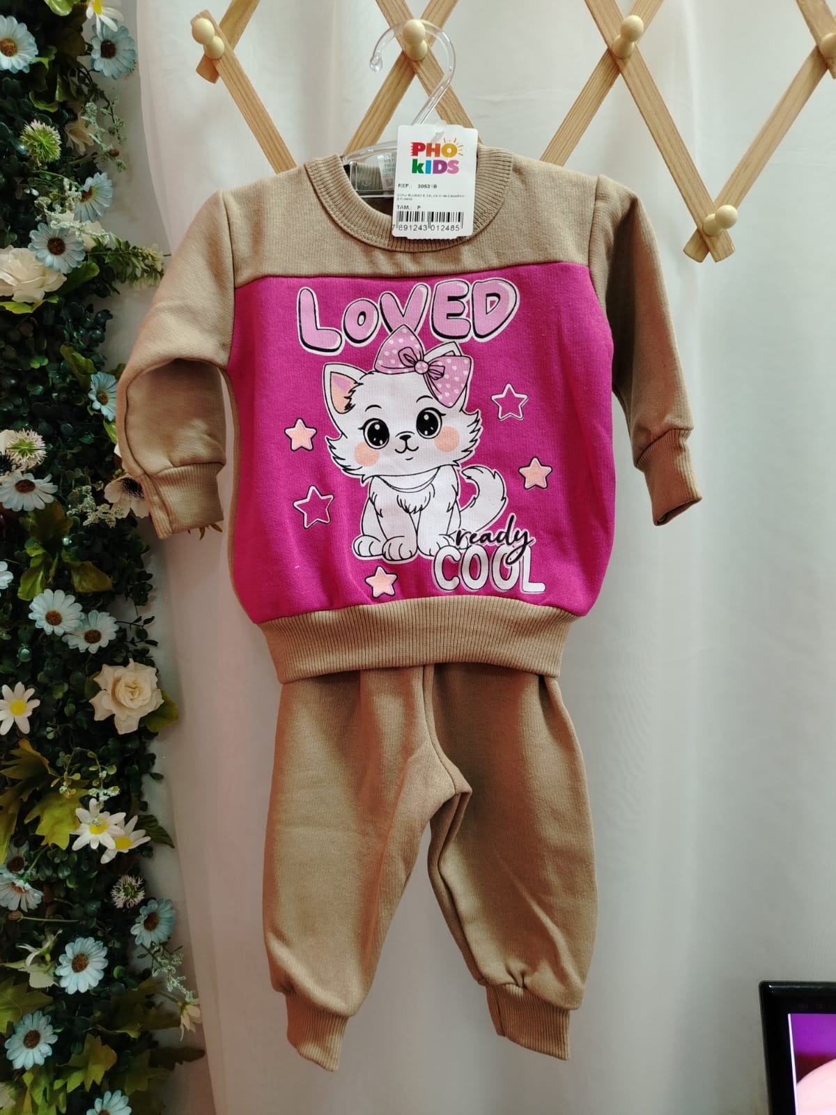 CONJ BLUSA E CALCA COM CADARCO E PUNHO 30531B Tamanho P - Imagem 2
